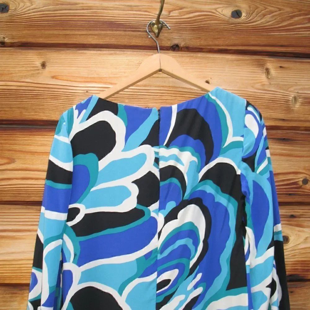 Trina Turk Silk Print Mod Shift Dress - Picture 6 of 9